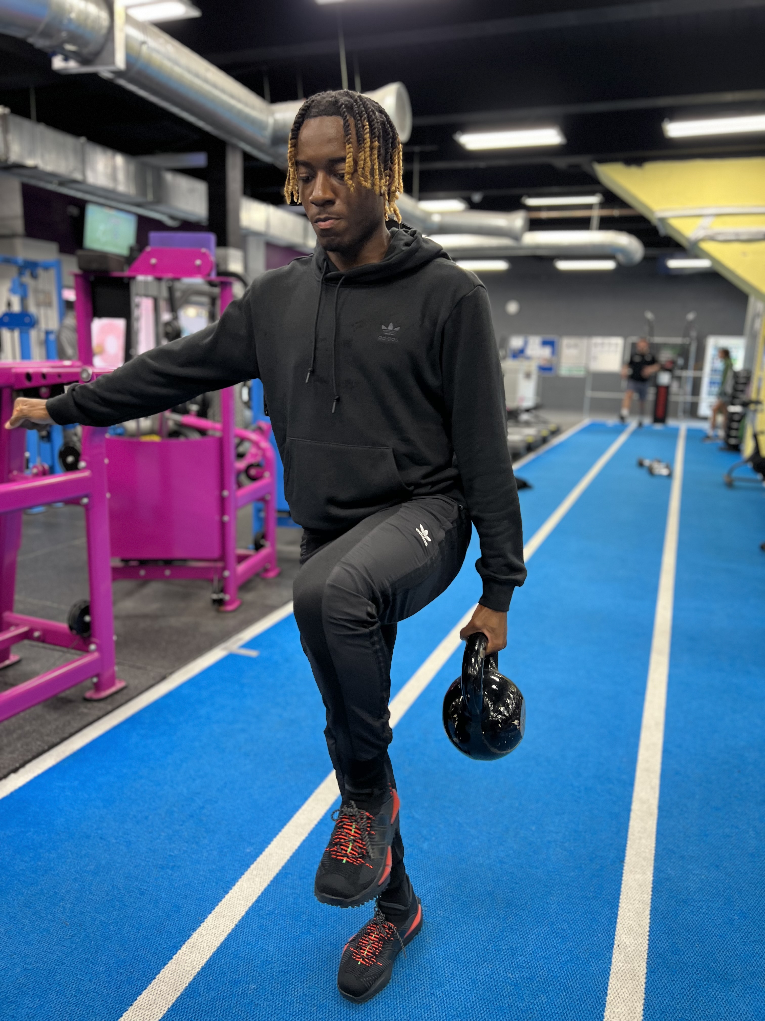 Kettlebell work on the track